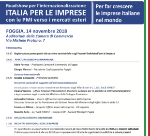 Roadshow Foggia - PROGRAMMA